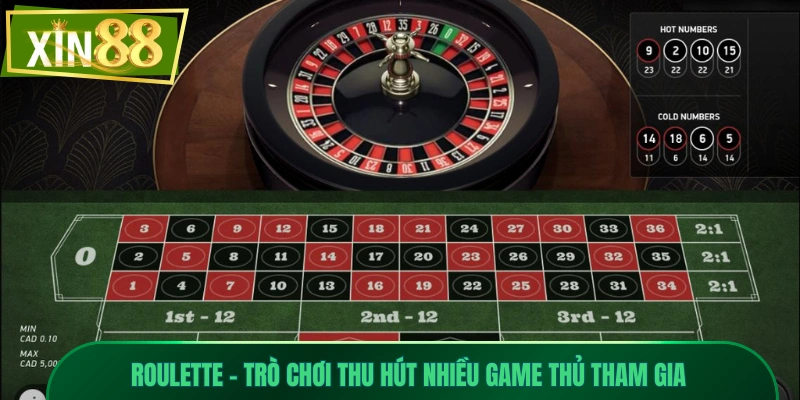 Roulette Xin88 - Dễ Chơi, Dễ Thắng, Cược Là Có Thưởng 1 Roulette - Trò chơi thu hút nhiều game thủ tham gia