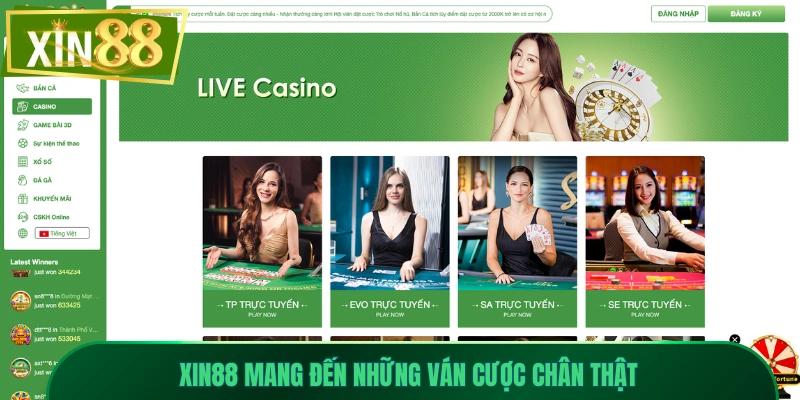 Khám Phá Casino Trực Tuyến Xin88: Cược Thắng, Thưởng Lớn 1 Xin88 mang đến những ván cược chân thật